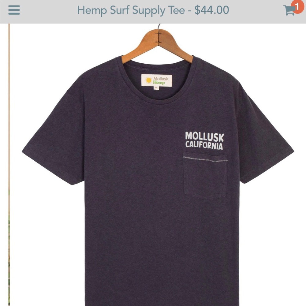 Mollusk Surf Supply Hemp Tee - Large